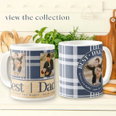 Bester Vater je Tag Kariertes Foto Golfhandtuch