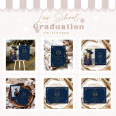 Abschluss der Navy Gold EleganLaw School Einladung