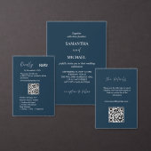 Navy Save-the-Date-Karte mit metallischem Silber Save The Date (Personalisiere diese Kollektion eines unabhängigen Creators.)