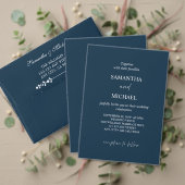 Navy Save-the-Date-Karte mit metallischem Silber Save The Date (Personalisieren Sie die Kollektion dieses unabhängigen Creators. Test)