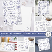 Gezeichnet etwas Blau, bevor ich Brautparty Einladung