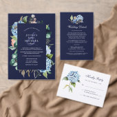 Rustikale Hochzeit der Wasserfarbe Hydrangea Marin Einladung (Personalisiere diese Kollektion eines unabhängigen Creators.)