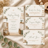 Boho Nesting Party Windel-Raffle-Tickets Begleitkarte