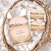 Neutral Botanical Garden Baby Shower Einladung