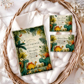 Neutral Dinosaur Baby Shower Einladung