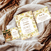 Photo Neutral Jungle Animals Wild One Birthday Dankeskarte