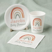 Minimale Regenbogenbaby Dusche RSVP Karte