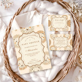 Neutral Safari Lion Baby Shower Einladung