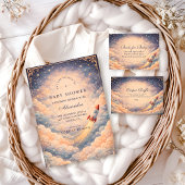 Neutral Space Rocket Stars Diapper Raffle Begleitkarte