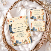 Neutral Western Cowboy Baby Shower Einladung