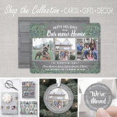 2 Foto Neue Zuhause First Xmas Gray Imitats Wood R Keramik Ornament