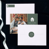 Kleine Häuser niedlicher, grüner Urlaub Geschenkpapier