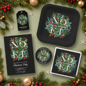 WEIHNACHTEN Greenery Personalisiert Pappteller