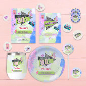 Nostalgisch zurück in die 90er Jahre Retro-Geburts Geschenkpapier Set