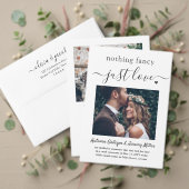 2 Foto Nichts Extravagant nur Liebe Hochzeit Empfa Einladung (Personalisieren Sie die Kollektion dieses unabhängigen Creators. Test)