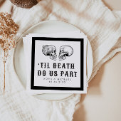 NOVA Til Death Gothic Skull Wedding Program Card Einladung