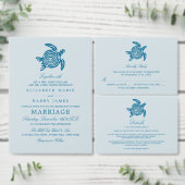 Ocean Sea Turtle, Sea Blue Beach Wedding Save The Date (Personalisiere diese Kollektion eines unabhängigen Creators.)