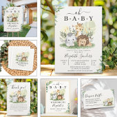 Oh Baby Jungle Baby Shower Boy Poster