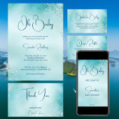 Oh Baby Aqua Blue Baby Dusche Windeln Tombola-Zeic Poster