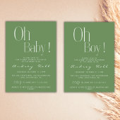 Minimalistisch Sage Green Baby Dusche Vielen Dank Quadratischer Aufkleber