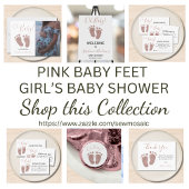 Rose Gold Glitzer Feet Baby Showroom Pappteller