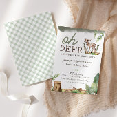 Junge Wasserfarbe Oh Deer Woodland Babydusche Einladung
