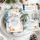 Ach Hirschwald Winter Babyduschbücher für Baby Begleitkarte