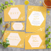 Honey Bee Yellow Gift Registry Card Begleitkarte