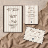 Old Money Beige Ivory Brown Wedding Details  Begleitkarte (Personalisiere diese Kollektion eines unabhängigen Creators.)