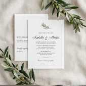 Olive Branch Wedding Program | Minimal  Menükarte