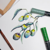 Zauberöle Wasserfarbe Handgemalt Ankündigung