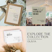 Minimalistische Partei für kalligraphisches Engage Einladung