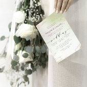 Ombre Spring Green Gold Foil Mattiert Chic Abendes Menükarte