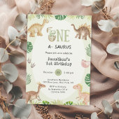 One-a-Saurus Dinosaur 1. Geburtstag Begrüßungsppos Poster