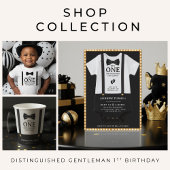 Little Gentleman Suspenders Boy Birthday Wimpelkette