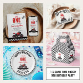 One Fast Race Motorcycle Boy 1st Birthday Party Button