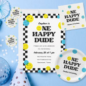 Pink Lächeln Happy Face Kindergeburtstag Party Einladung