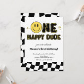 Retro One Happy Dude First Birthday Party Pappteller