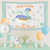 One Lucky Duck & Bubbles Erster Geburtstag Pastete Geschenkpapier