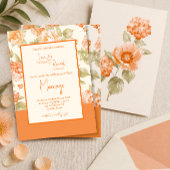 Orange Floral Wedding Pappteller