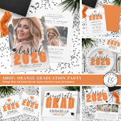 Klasse 2025 Orange Graduate Foto Abschluss Einladung