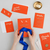 Minimalist Orange Pink Simple Trend Wedding Button