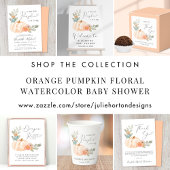 Pumpkin Watercolor Babydusche Pappteller