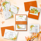 Orangefarbene Blume, Bogen und Monogramm-Hochzeit  Steinuntersetzer