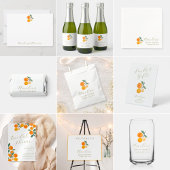 Orange Citrus Watercolor Bridal Brunch Custom Tragetasche