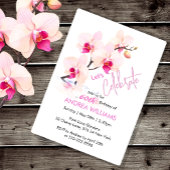 Begrüßung Orchideenblüten 60. Geburtstag Sockelschild