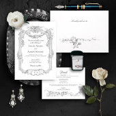 Ornate Classic French Rose Border Wedding Programm