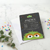 Sesamstraße | Oscar Birthday Chalkboard Einladung