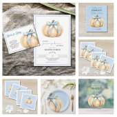 Unser kleiner Pumpkin Fall Baby Dusche Blue Baby B Serviette
