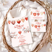 Unsere kleine Sweethearts Valentine's Day Babydusc Einladung